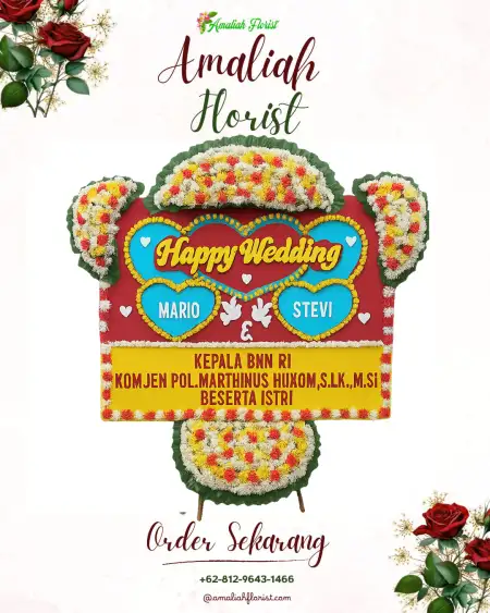 Papan Bunga Pernikahan Unter Iwes